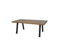 DENVER - Table Rectangulaire 200cm Aspect Bois Piètement A Métal Noir - Altobuy Marron