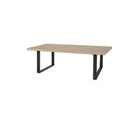 Table Rectangulaire 230cm Aspect Bois Piètement U Métal Noir - CANYON -