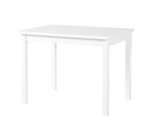 Table Rectangulaire À Pieds En Bois Massif Laqué Blanc TU
