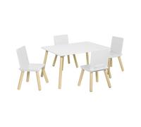 Table rectangulaire enfant bois de pin 4 assises - judith blanc TU