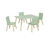 Table rectangulaire enfant bois de pin 4 assises - judith vert TU