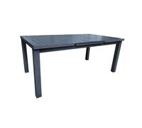 Table Rectangulaire Extensible Santorin 8/10 Personnes En Aluminium Finition Uni Gris-Bleuté Avec 10 Fauteuils - Jardiline Multicolore