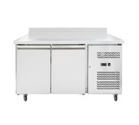 Table Réfrigérée 2 Portes GN 1/1 - Profondeur 700 avec Dosseret