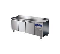 Table Réfrigérée en Inox 600 mm 3 Portes avec Dosseret Mastro