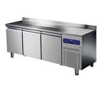 Table Réfrigérée en Inox 600 mm 3 Portes avec Dosseret Mastro