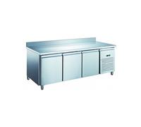 Table Réfrigérée Inox Positive 3 Portes avec Dosseret 800