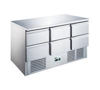 Table Réfrigérée Inox Série Star 700 avec 6 Tiroirs GN 1/1
