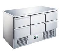 Table Réfrigérée Inox Série Star 700 avec 6 Tiroirs GN 1/1