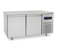 Table réfrigérée pâtisserie 2 portes 600x400 mm et plan de travail en inox Virtus