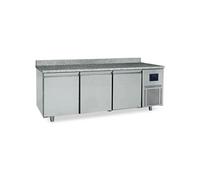 Table Réfrigérée Pâtisserie 3 Portes 600X400 mm, Plan En Granite, 2°/+8°C Wifi Virtus BNZ0005/FN