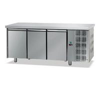 TABLE RÉFRIGÉRÉE PÂTISSIÈRE GROUPE LOGÉ DESSUS INOX Isotech