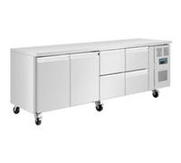 Table Réfrigérée Positive 2 Portes 4 Tiroirs Série U 476L