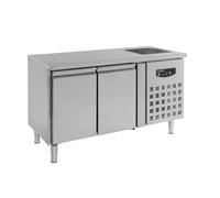 Table réfrigérée positive - 2 portes GN1/1 avec plonge - Combisteel - R600A2 PortesPleine