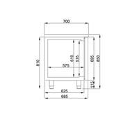 Table Réfrigérée Positive 3 Portes Gamme 700 Energy Line