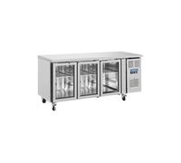 Table Réfrigérée Positive 3 Portes Vitrées 358L Série U