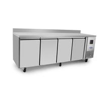 Table Réfrigérée Positive 4 Portes avec Dosseret Profondeur 600
