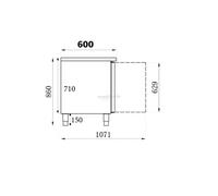 Table réfrigérée positive 600 Inox 2 portes