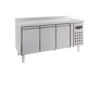 Table réfrigérée positive 700 avec dosseret - 3 portes - Combisteel - R600A3 PortesPleine