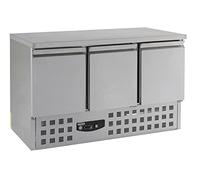 Table réfrigérée positive compacte 400 l - 3 portes - Combisteel - R600aRvs Aisi 2013 PortesPleine