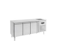 Table réfrigérée positive- Inox 3 portes GN1/1 avec évier - Combisteel - R600A3 PortesPleine