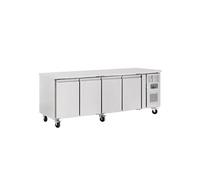 Table réfrigérée positive Inox 4 portes 449L