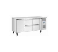 Table Réfrigérée Positive Inox Série U 4 Tiroirs