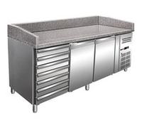 Table réfrigérée positive pizza 2D + 7 tirroirs neutres MTP 2D7ZN Redfox G