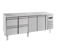 Table Réfrigérée Professionnelle 4 Tiroirs et 2 Portes 553 L Combisteel