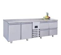 Table Réfrigérée Professionnelle Série 700 2 Portes et 4 Tiroirs à Droite Combisteel Blanc G