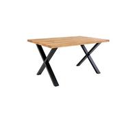 Table Repas 140cm Plateau Chêne et Pieds Acier - CIOTAT - ALTOBUY Bois G