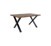 Table Repas 140cm Plateau Chêne Grisé et Pieds Acier - CIOTAT - ALTOBUY Gris G