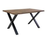 Table Repas 140cm Plateau Chêne Grisé et Pieds Acier - CIOTAT - ALTOBUY Gris G