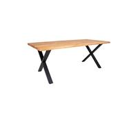 Table Repas 200cm Plateau Chêne et Pieds Acier - CIOTAT -