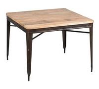 Table Repas Carrée 100cm Aspect Vieilli - REPLAY - ALTOBUY Orange G