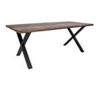 Table Repas CIOTAT -200cm Plateau Chêne Grisé et Pieds Acier - Altobuy Gris G