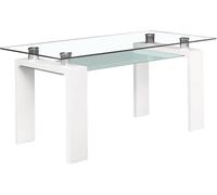 Table Repas Eva - 150 X 80 X 75 Cm - Blanc Laqué Blanc