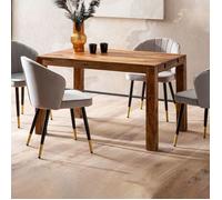 Table repas extensible 120-200x80x76 cm en bois de sheesham massif