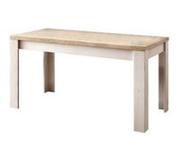 NASHVIL - Table Repas Extensible Aspect Chêne Blanchi et Chêne clair - Altobuy Beige