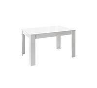 WEISS - Table Repas Extensible Blanc Laqué Brillant -