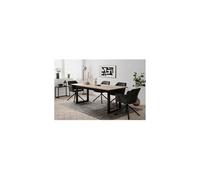 Table repas extensible Denver 200-240 cm chêne artisan anthracite 40 cm