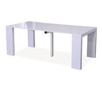 Table repas extensible "Dina" - 200/40 x 94 x 75 cm - Blanc laqué