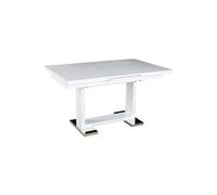 Table repas extensible ""Toda"" - 140/180 x 90 x 77 cm - Blanc