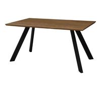 Habitat et Jardin Table Repas Manhattan Chêne/Noir - 160 x 90 x 75,5 cm