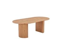 Table repas Ovale Pieds Relief MDF Effet bois naturel - ANKARA -