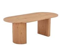 Table repas Ovale Pieds Relief MDF Effet bois naturel - ANKARA - ALTOBUY Marron G