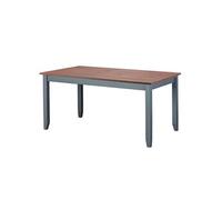 MELINA - Table Repas Rectangulaire Coloris Gris et Naturel -