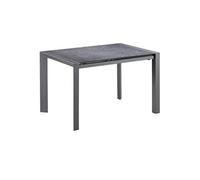 Table Repas Rectangulaire Métal et Verre - GELD -