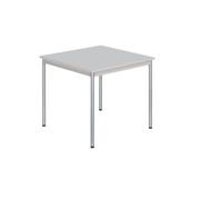 Table restauration carrée L 80 x P 80 cm - Klass - plateau gris