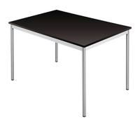 Table restauration rectangulaire L 120 x P 80 cm - Klass - plateau anthracite