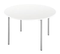 Table restauration ronde D 120 cm - Klass - plateau blanc